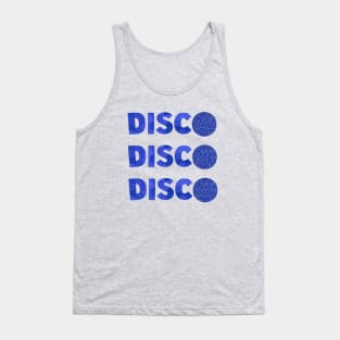 1970 RETRO Blue Disco Ball Tank Top